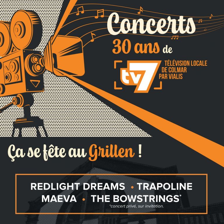 Concerts 30 ans de TV7, ça se fête au Grillen !... Le 15 nov 2024