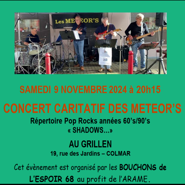 Concert caritatif : Les Meteor