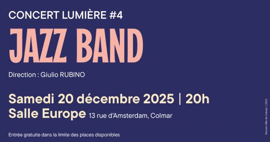 JAZZ BAND - CONCERT LUMIERE #4 - PAR LE CONSERVATOIRE A RAYONNEMENT DEPARTEMENTAL